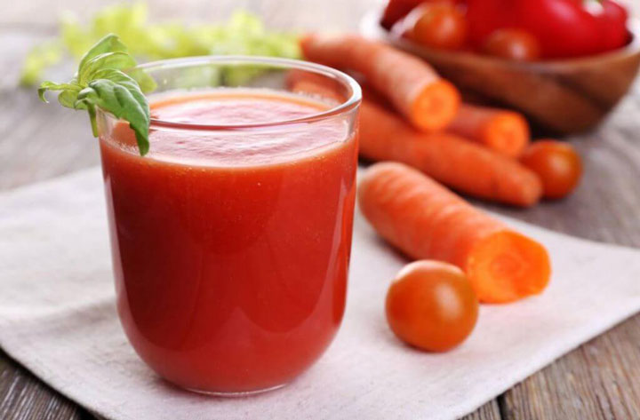 nước ép cà rốt cà chua